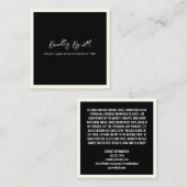 Minimale Haarstylist Wig Bundle Maintenance Card Vierkante Visitekaartje (Voorkant / Achterkant)