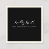 Minimale Haarstylist Wig Bundle Maintenance Card Vierkante Visitekaartje (Voorkant)