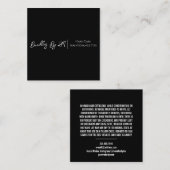 Minimale Haarstylist Wig Bundle Maintenance Card Vierkante Visitekaartje (Voorkant / Achterkant)