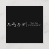 Minimale Haarstylist Wig Bundle Maintenance Card Vierkante Visitekaartje (Voorkant)