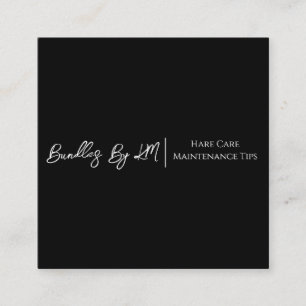 Minimale Haarstylist Wig Bundle Maintenance Card Vierkante Visitekaartje