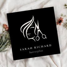 Minimale Haarstylist zwart-wit haarschaar