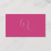 Minimale haarstyliste (aangepaste beroep) fuchsia visitekaartje (Achterkant)