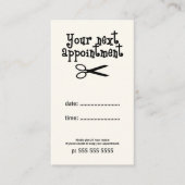 Minimale Hair Stylist Afspraakkaart Schaar Afsprakenkaartje (Voorkant)