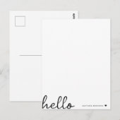 Minimale Hallo | Moderne reinigen hart, eenvoudig Briefkaart (Voorkant / Achterkant)
