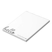 Minimale Hallo | Moderne reinigen hart, eenvoudig Notitieblok (Linkerzijde)