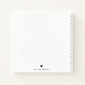 Minimale Hallo | Moderne reinigen hart, eenvoudig  Notitieboek (Achterkant)