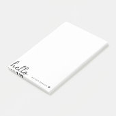 Minimale Hallo | Moderne reinigen hart, eenvoudig Post-it® Notes (Schuin)