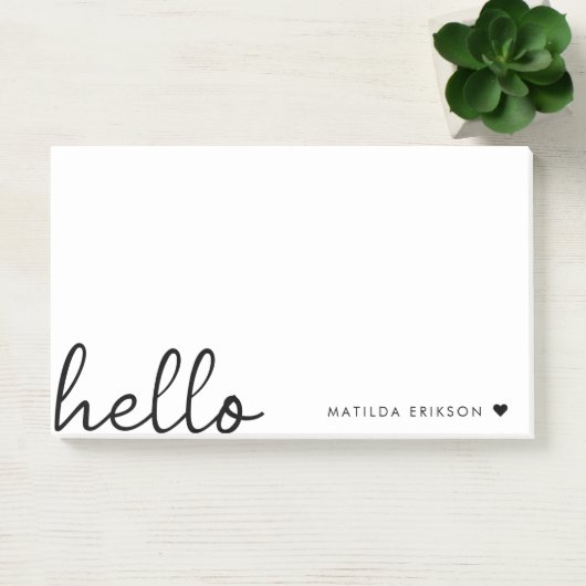 Minimale Hallo | Moderne reinigen hart, eenvoudig Post-it® Notes (Kantoor)
