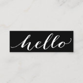 Minimale HALLO Script Professional Mini Visitekaartje (Voorkant)