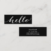 Minimale HALLO Script Professional Mini Visitekaartje (Voorkant / Achterkant)