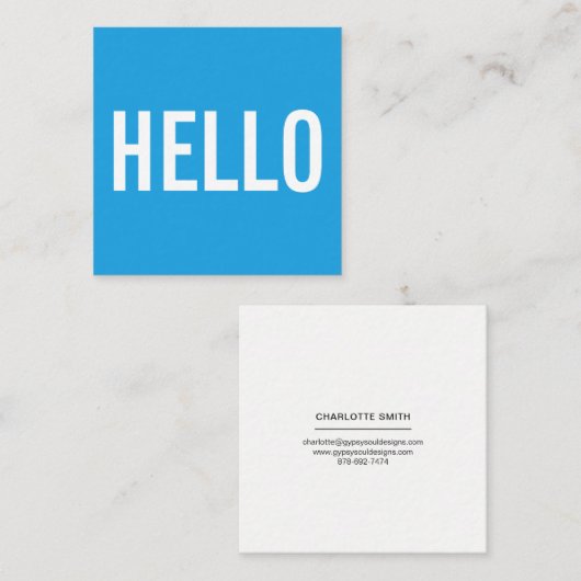 Minimale Hallo Visitekaartjes (Voorkant / Achterkant)