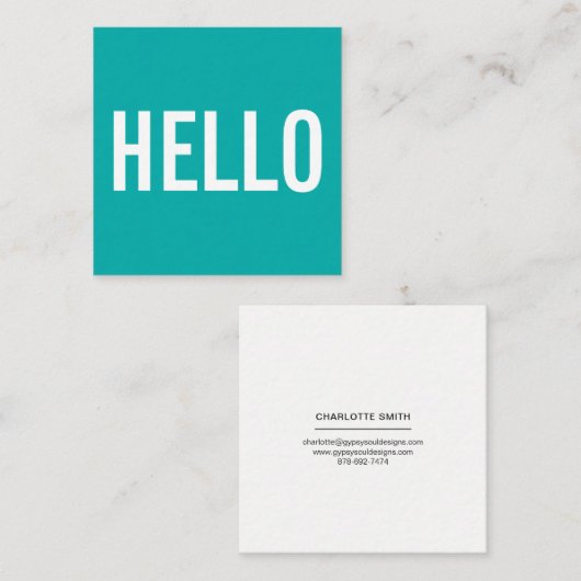 Minimale Hallo Visitekaartjes (Voorkant / Achterkant)