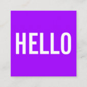 Minimale Hallo Visitekaartjes (Voorkant)