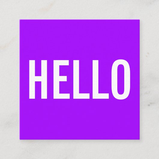 Minimale Hallo Visitekaartjes (Voorkant)