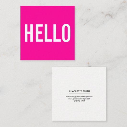 Minimale Hallo Visitekaartjes (Voorkant / Achterkant)