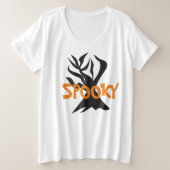 Minimale halloween Spooky Tree Grote Maat T-shirt (Design voorkant)