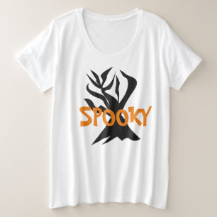 Minimale halloween Spooky Tree Grote Maat T-shirt