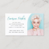 Minimale halve boog foto modern script visitekaartje (Voorkant)