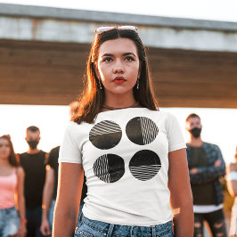 Minimale halve cirkel t-shirt