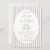 Minimale Hand Getrokken bruiloft Uitnodiging (Voorkant)