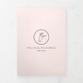 Minimale handbediende en roze laserbrochure drieluik kaart (Cover)
