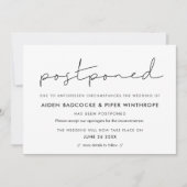 Minimale handgeschreven aankondiging uitgesteld (Voorkant)