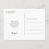 Minimale handgeschreven afstuderen foto-aankondigi briefkaart (Achterkant)