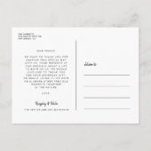 Minimale handgeschreven bruiloft Dank u foto Briefkaart (Achterkant)