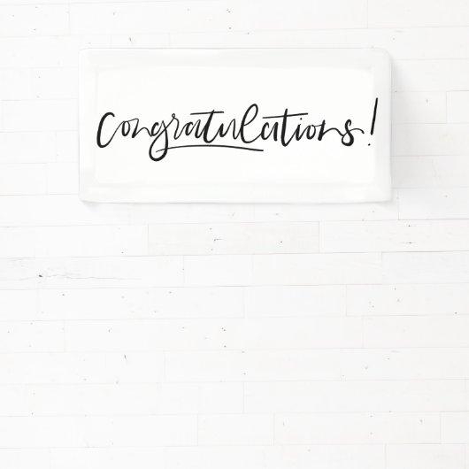 Minimale handgeschreven felicitaties banner (Insitu)