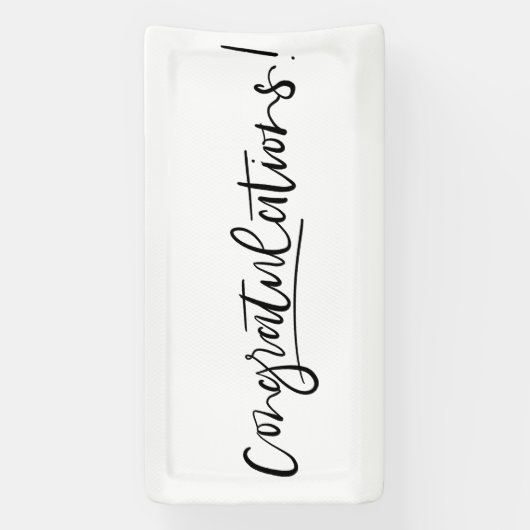 Minimale handgeschreven felicitaties banner (Verticaal)