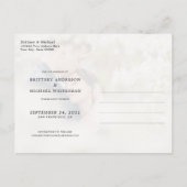 Minimale handgeschreven foto Collage Navy Blue Aankondigingskaart (Achterkant)