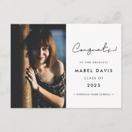 Minimale handgeschreven foto van Gefeliciteerd Briefkaart