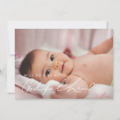 Minimale handgeschreven Godfather-voorstelkaart Kaart (Voorkant)