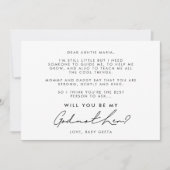 Minimale handgeschreven Godmodemkaart Kaart (Voorkant)