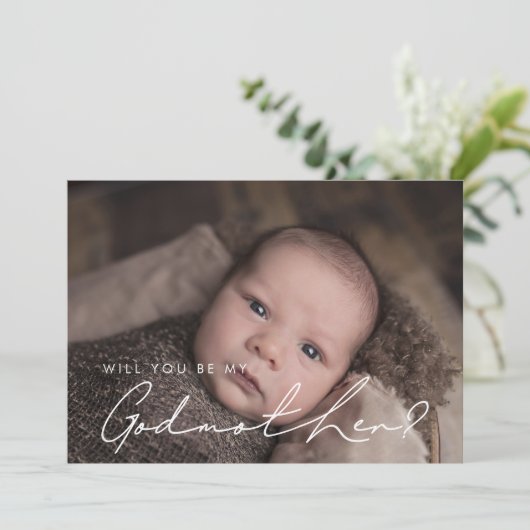 Minimale handgeschreven Godmodemkaart Kaart (Staand voorkant)