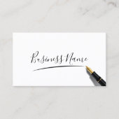 Minimale handgeschreven handgeschreven script Eenv Visitekaartje (Voorkant)