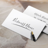 Minimale handgeschreven handgeschreven script Eenv Visitekaartje