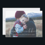 Minimale handgeschreven Happy Hanukkah foto Feestdagenkaart<br><div class="desc">Happy Hanukkah-kaart! Een moderne typografie voor dit collectie van de wintervakantiefotokaarten. Aanpassen met je favoriete afbeelding. U kunt de kleur van de doopvont of de achtergrond in uw het houden van ook gemakkelijk veranderen.</div>