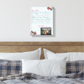 Minimale handgeschreven liefdesbrief Mam bericht Canvas Afdruk (Insitu (Slaapkamer))