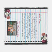 Minimale handgeschreven liefdesbrief Mam bericht Fleece Deken (Voorkant (Horizontaal))