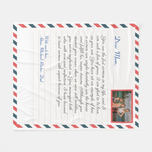 Minimale handgeschreven liefhebber oma bericht fleece deken (Voorkant (Horizontaal))