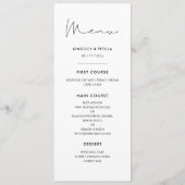 Minimale handgeschreven menu (Voorkant)
