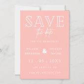 Minimale handgeschreven overdruk Opslaan Datum Magnetische Uitnodiging (Voorkant)