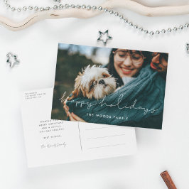 Minimale handgeschreven Prettige feestdagen foto