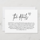 Minimale handgeschreven script bruiloft behuizing  kaart (Voorkant)