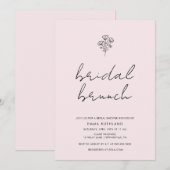 Minimale handgeschreven uitnodiging voor een brida (Voorkant / Achterkant)