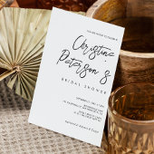 Minimale handgeschreven uitnodiging voor een brida