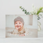 Minimale handgeschreven voorstelkaart voor godoude kaart (Staand voorkant)