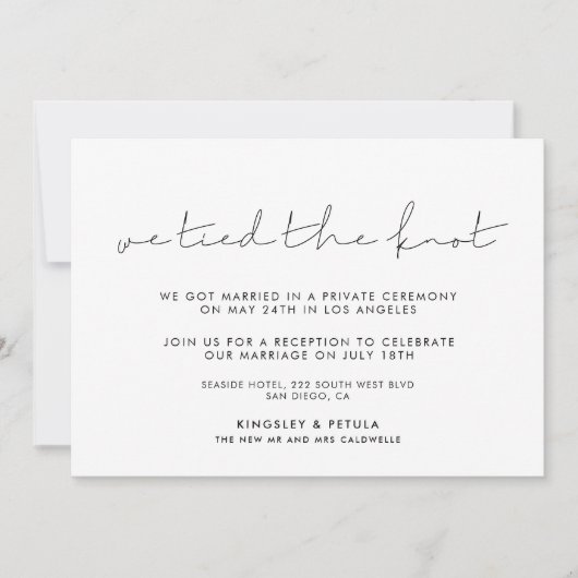 Minimale handgeschreven We hebben de knoop vastgem Kaart (Voorkant)